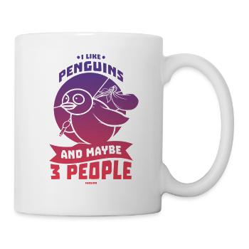 I Like Penguins And Maybe 3 People - Mug - white - Right
