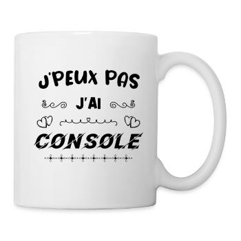 J'peux pas j'ai console - Mug blanc - blanc - Droite