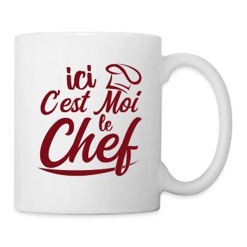 Ici C'est Moi Le Chef - Mug blanc - blanc - Droite