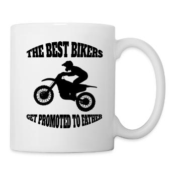 Moto Papa Motocross Motocycliste Père Cyclomoteur - Mug blanc - blanc - Droite