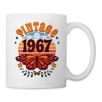 Rétro et Vintage 1967 Femme 55 Ans Anniversaire - Mug blanc - blanc - Droite