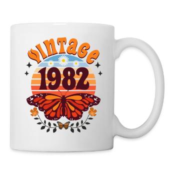 Rétro et Vintage 1982 Femme 40 Ans Anniversaire - Mug blanc - blanc - Droite