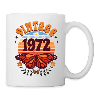 Rétro et Vintage 1972 Femme 50 Ans Anniversaire - Mug blanc - blanc - Droite
