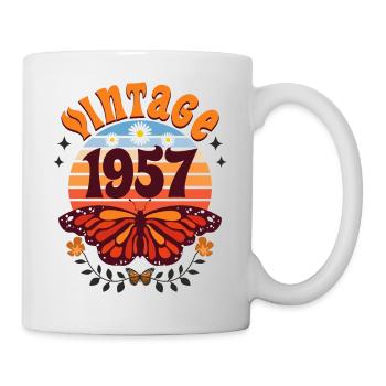 Rétro et Vintage 1957 Femme 65 Ans Anniversaire - Mug blanc - blanc - Droite