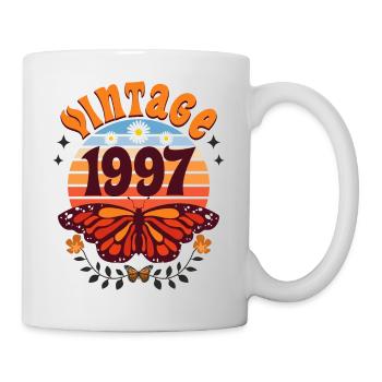 Rétro et Vintage 1997 Femme 25 Ans Anniversaire - Mug blanc - blanc - Droite