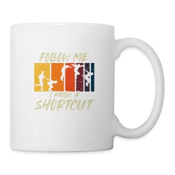 Shortcut Run Jump Flip Freerunning Akrobatik - Tasse - Weiß - Rechts