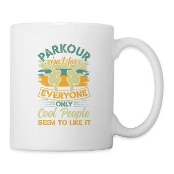 Cool People Run Jump Flip Freerunning Acrobatics - Mug - white - Right