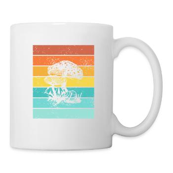 Mushroom Fungal Lover Retro Fungi Forest Gift idea - Mug - white - Right