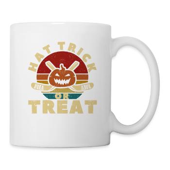 Entraîneur de hockey sur glace Halloween Pumpkin Hat - Mug blanc - blanc - Droite