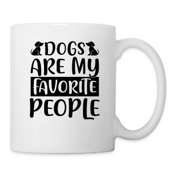 Dogs are my favorite people - Mug - white - Right