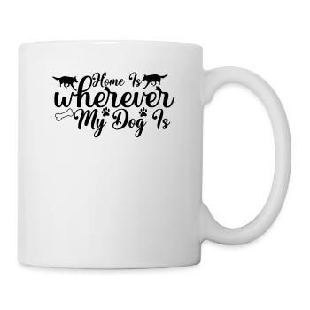 La maison est partout où se trouve mon chien - Mug blanc - blanc - Droite