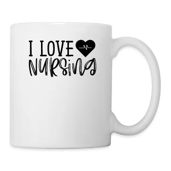Ich liebe Krankenpflege - Tasse - Weiß - Rechts