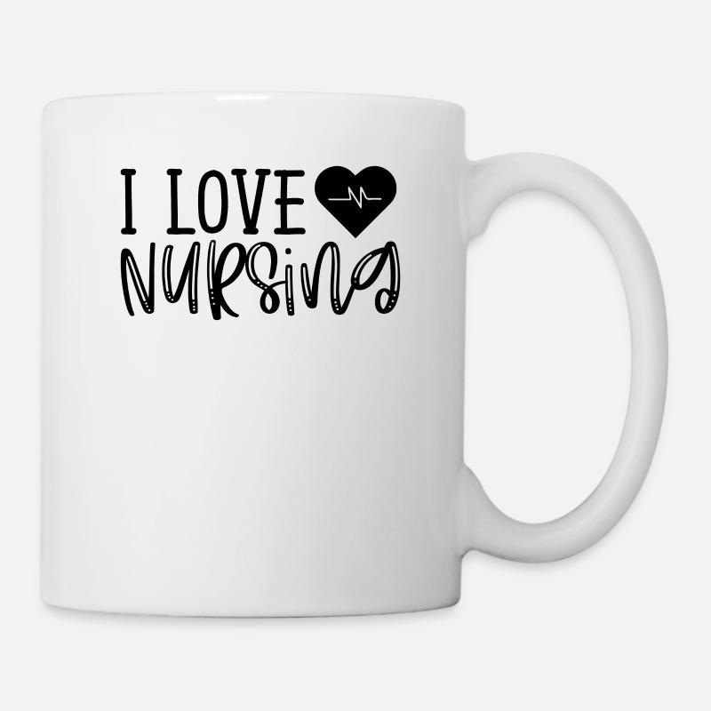 Ich liebe Krankenpflege - Tasse - Weiß