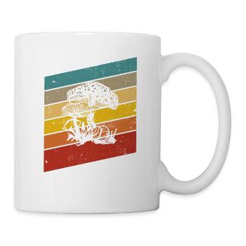 Mushroom Fungal Lover Retro Fungi Forest Gift idea - Mug - white - Right
