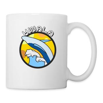 Baleine Bleu Baleine Eau Mer Océan Vague Soleil HWALA - Mug blanc - blanc - Droite