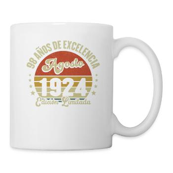 98 Años Vintage Birthday Nacido En Agosto De 1924 - Mug blanc - blanc - Droite
