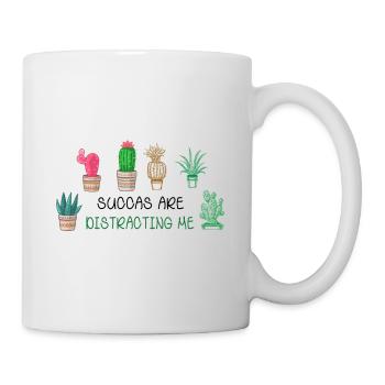 Sukkulenten Lenken Mich Ab Pflanze Hobby Botanisch - Tasse - Weiß - Rechts