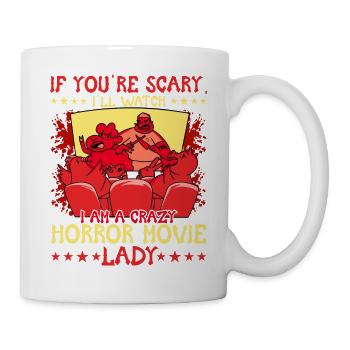 Je suis une dame de film d’horreur folle - Mug blanc - blanc - Droite