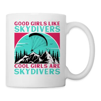 Good Girls Like Skydivers Cool Girls Are Skydivers - Tasse - Weiß - Rechts