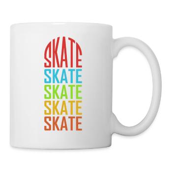 Skateboarder Skateboard Skate Pattern - Mug - white - Right