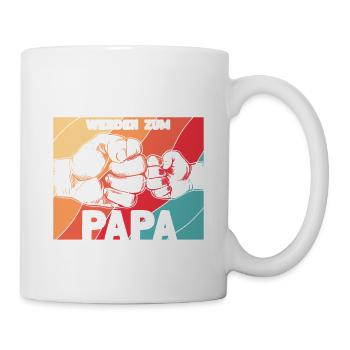 Großartige Männer werden zum Papa befördert - Tasse - Weiß - Rechts