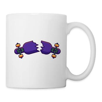 Skateboarder Cracked Skateboard - Mug - white - Right