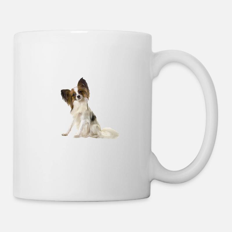 Papillon Hund - Papillon - Tasse - Weiß