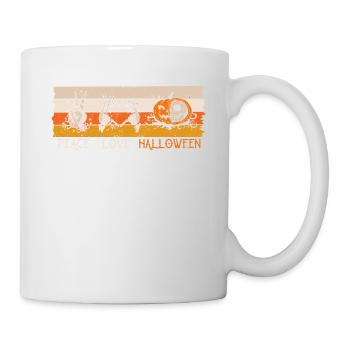 Amoureux Drôle Squelette Citrouille Amant Paix - Mug blanc - blanc - Droite
