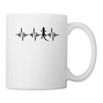 Eidechse Herzschlag - Tasse - Weiß - Rechts