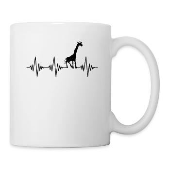 Giraffe Herzschlag - Tasse - Weiß - Rechts