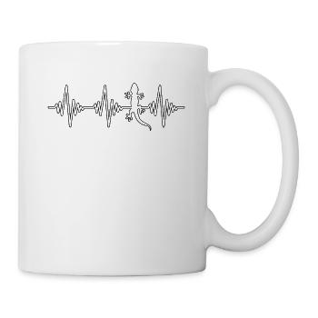 Eidechse Herzschlag - Tasse - Weiß - Rechts