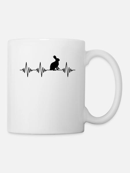 Hase Herzschlag - Tasse - Weiß