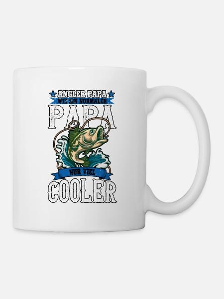 Angeln Angler Papa - Tasse - Weiß