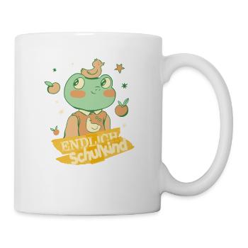 Endlich Schulkind, Einschulung - Tasse - Weiß - Rechts