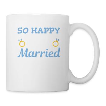 So Glücklich, Dass Ich Für Braut Und Bräutigam - Tasse - Weiß - Rechts