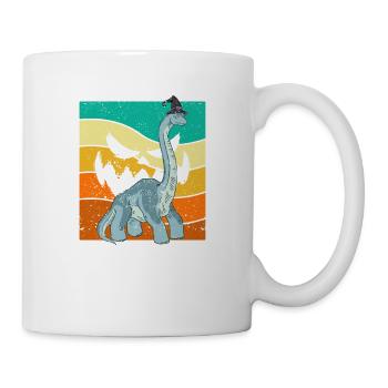 Brachiosaurus Sorcière Citrouille Halloween Dinosaure - Mug blanc - blanc - Droite