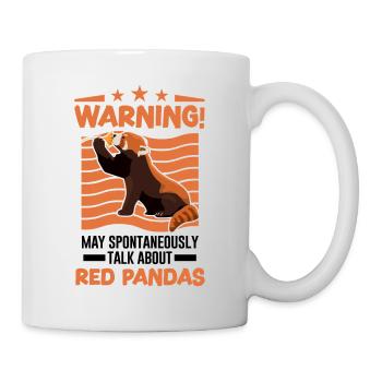 Peut parler spontanément des pandas roux - Mug blanc - blanc - Droite