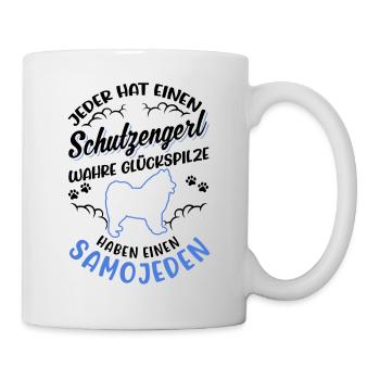 Samojede Schutzengel Schlittenhund Samojeden - Tasse - Weiß - Rechts