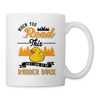 Canard en caoutchouc Cadeau Canard Grinçant Canard Bain Canard - Mug blanc - blanc - Droite