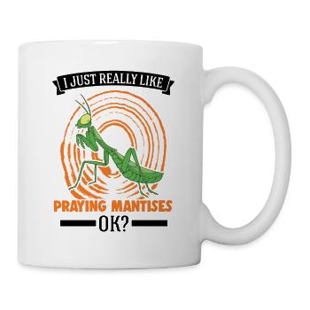 Praying Mantis Gift Mantis Mantis Mantis Fangschrecke - Mug - white - Right