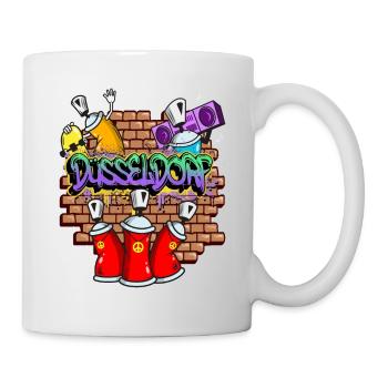 Dusseldorf Germany City Graffiti Sprayer - Mug - white - Right