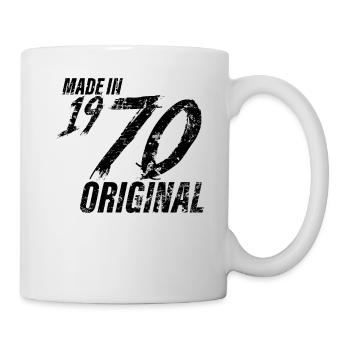 Made In 1970 Geburtsjahr 1970 Geburtstag Damen - Tasse - Weiß - Rechts