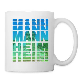 Mannheim Deutschland Stadt Skyline Heimat Liebe - Tasse - Weiß - Rechts