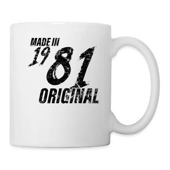Made In 1981 Year of birth 1981 Birthday Women - Mug - white - Right
