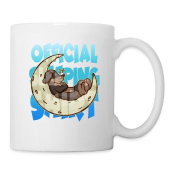 Jolie chemise de sommeil avec chien endormi sur la lune - Mug blanc - blanc - Droite