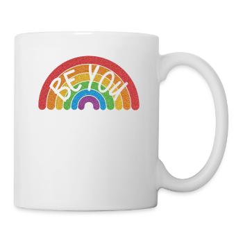 LGBTQ Be You Gay Pride LGBT Rainbow Flag - Tasse - Weiß - Rechts