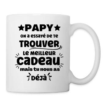 Meilleur cadeau pour Papy - Fête des grands-pères - Mug blanc - blanc - Droite
