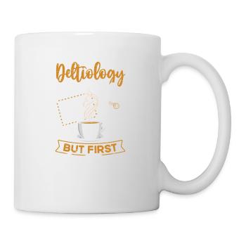 Deltiology café Deltiologist collectionneur de cartes postales - Mug blanc - blanc - Droite