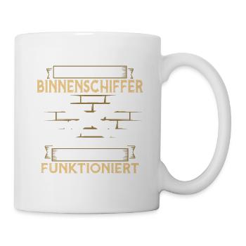 Binnenschiffer Boot Seemann - Tasse - Weiß - Rechts