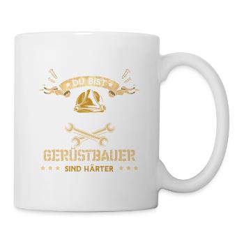 Gerüstbauer Gerüstbau Bauarbeiter Baustelle - Tasse - Weiß - Rechts
